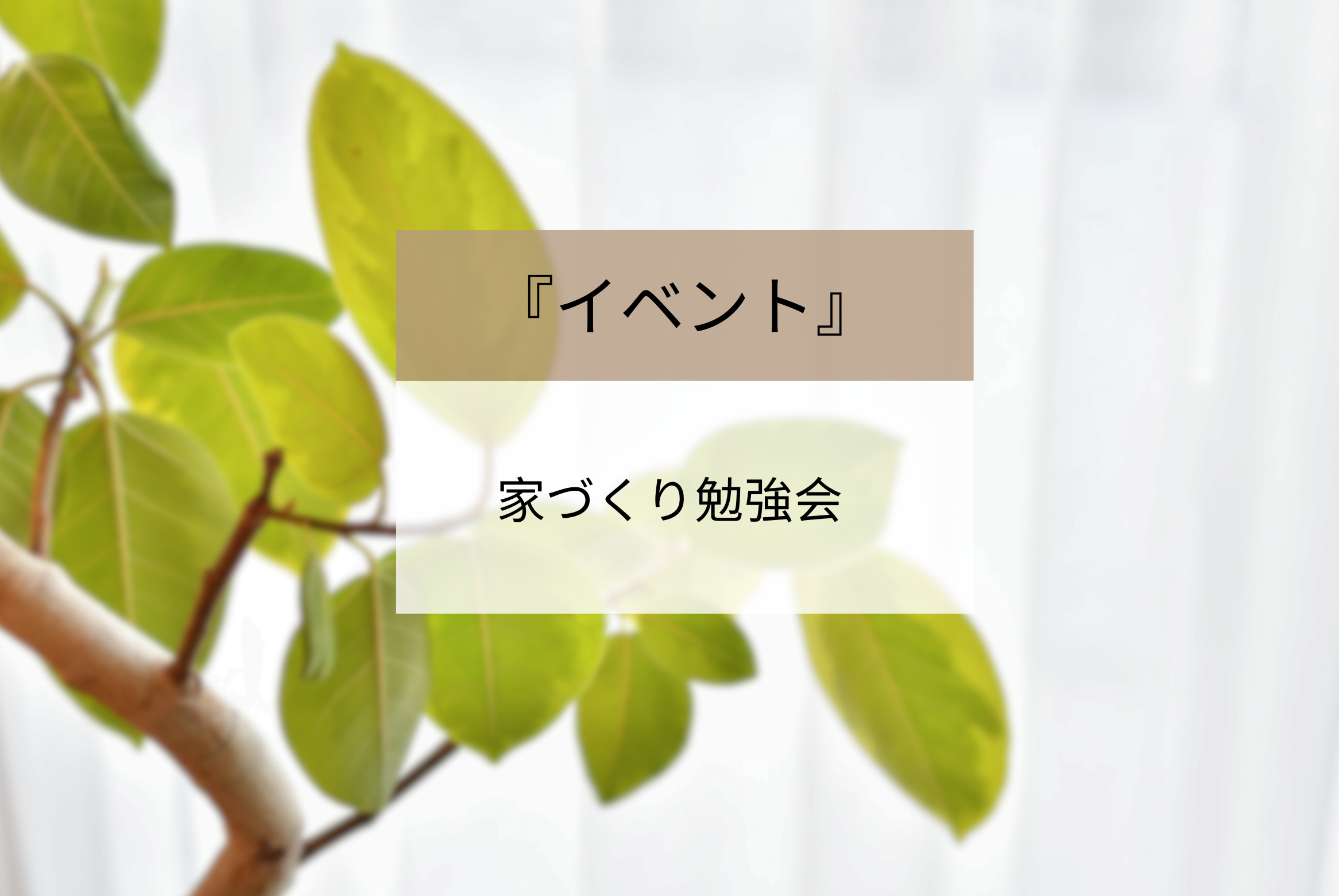 【子育てエコホーム支援事業】を活用した家づくり勉強会開催