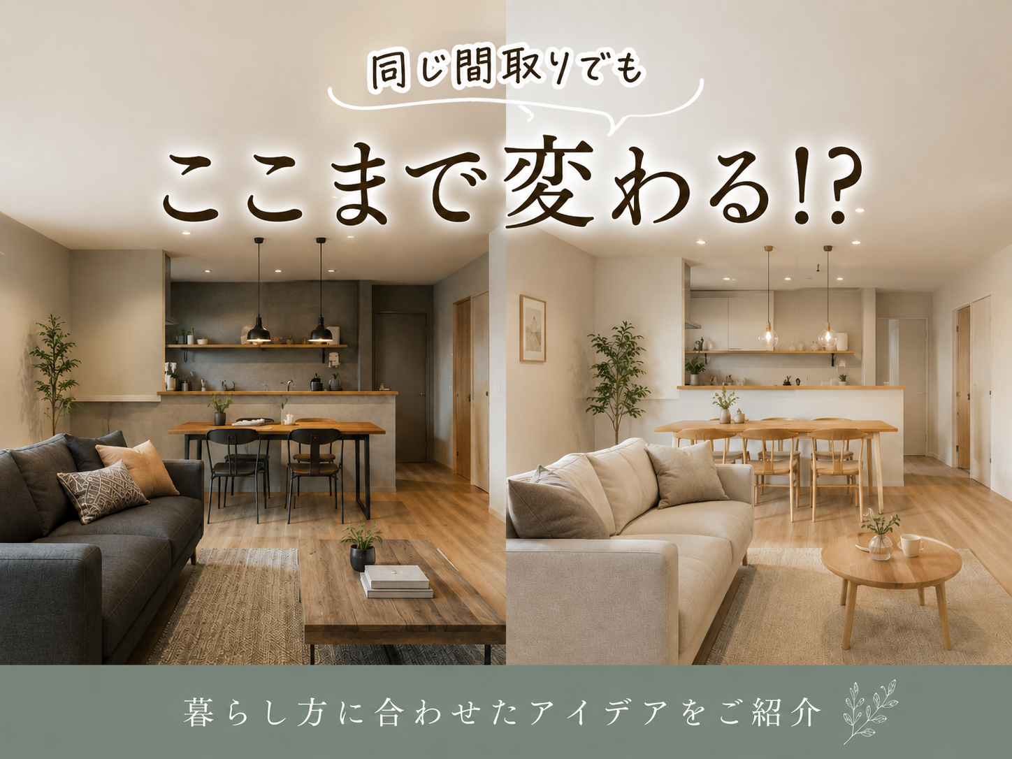 【家づくりコラム】同じ間取りでもここまで変わる！